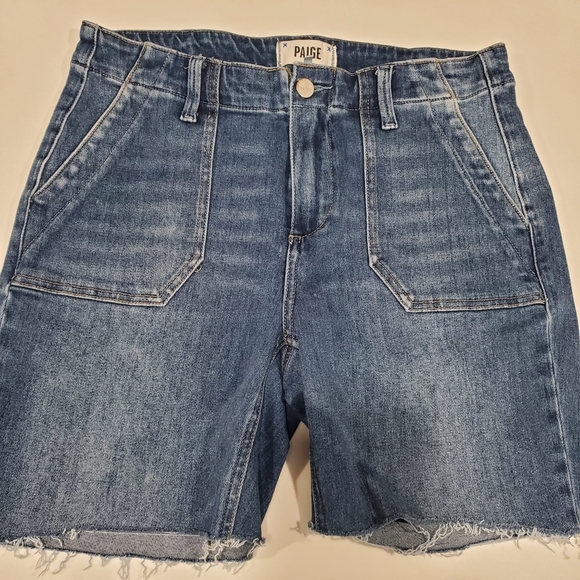 PAIGE Blue Denim Shorts